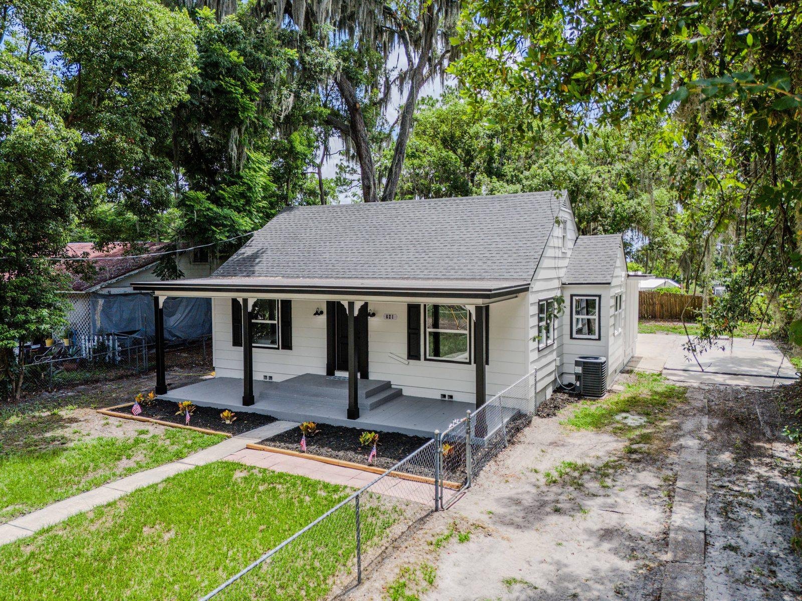 Aerial view of the renovated house on South 18th Street in Palatka