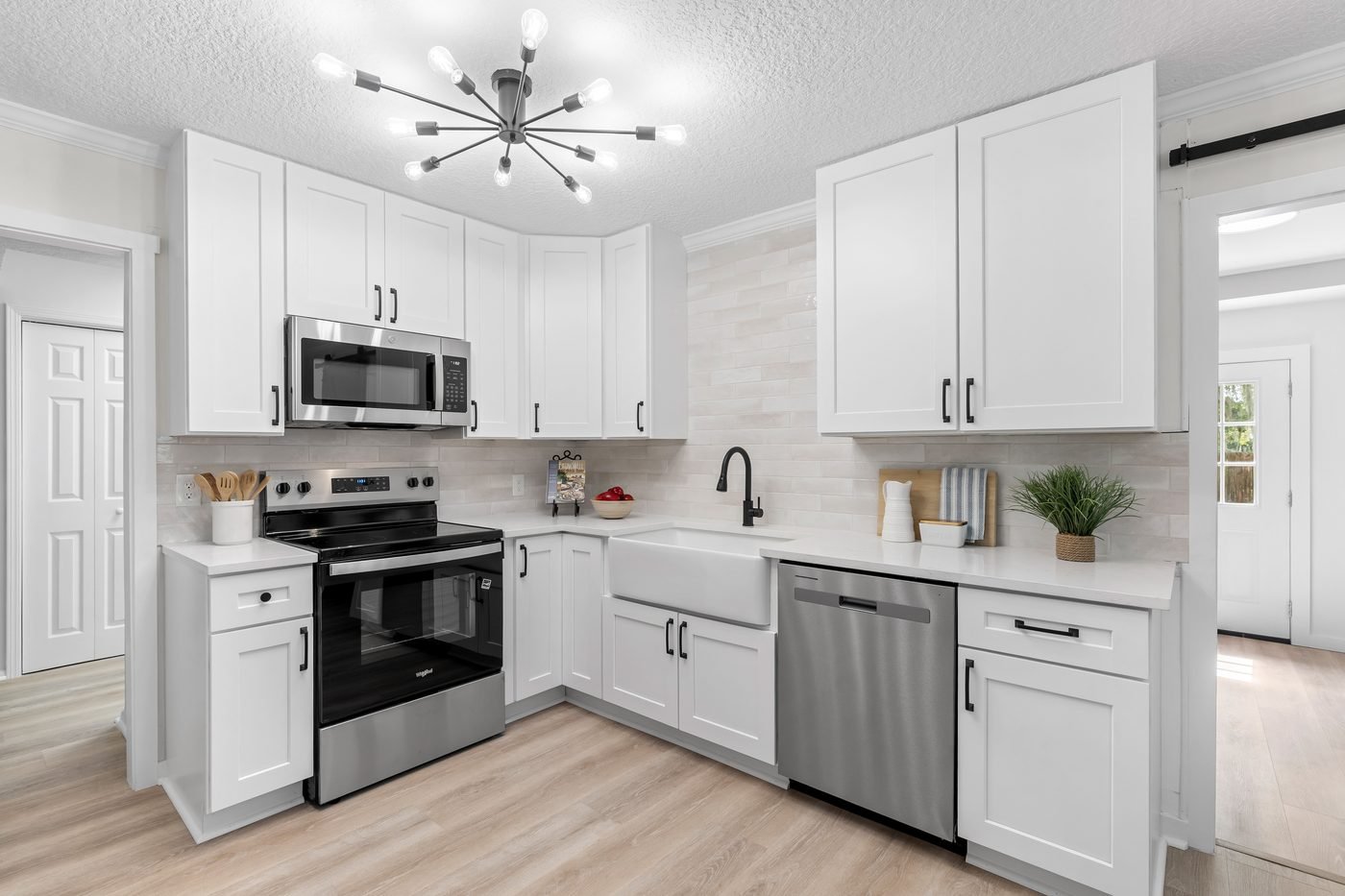 Renovated kitchen in the Palatka house